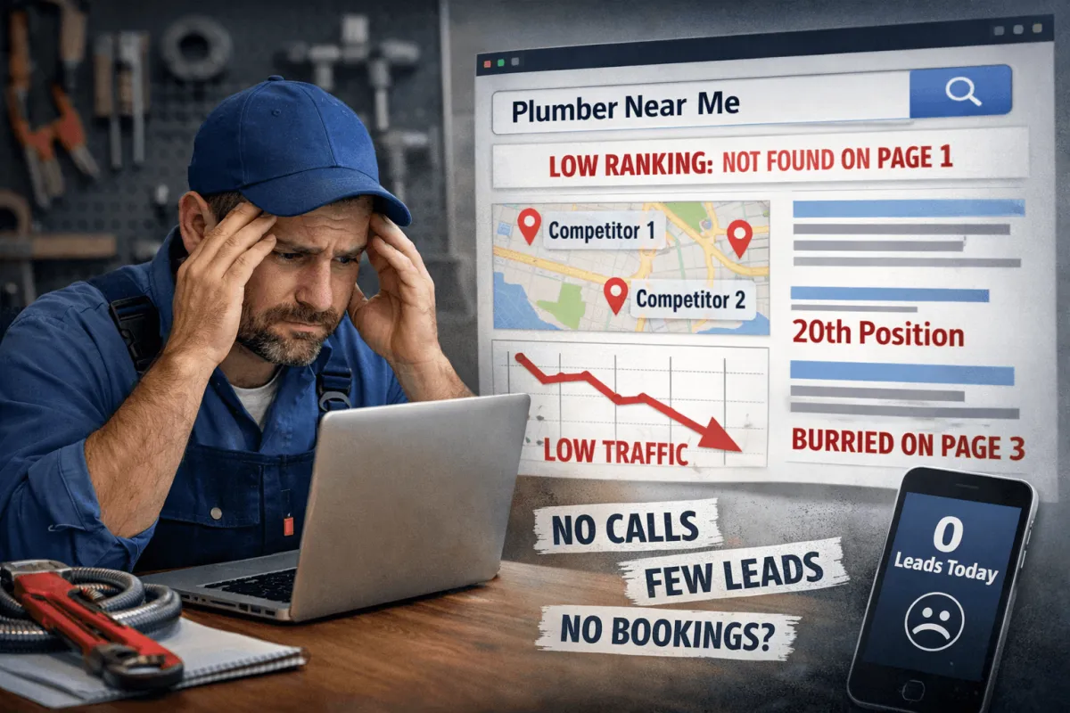 Plumber finding his business buried on page 3 of Google